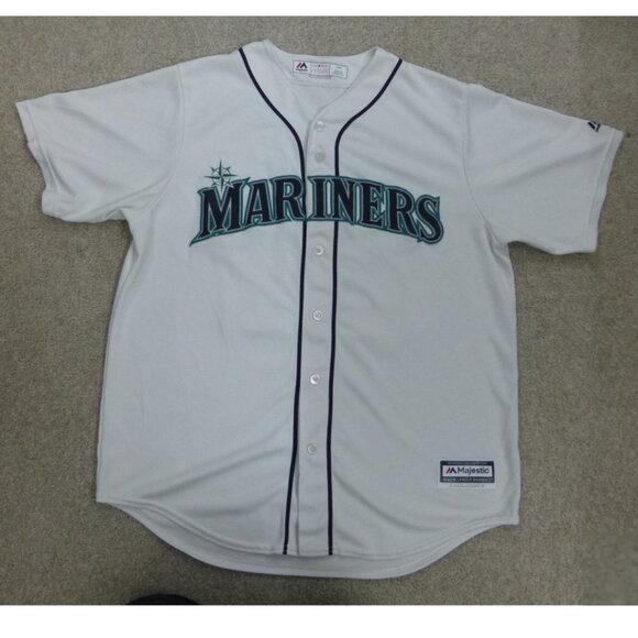 Seattle Mariners Cano #22 White Jersey Size L (Faint stains at front) - Picture 1 of 13
